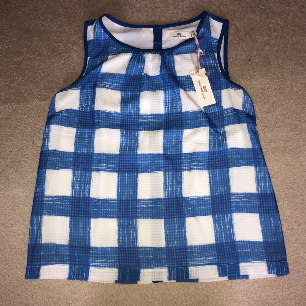 White And Black Vineyard Vines Tank Top